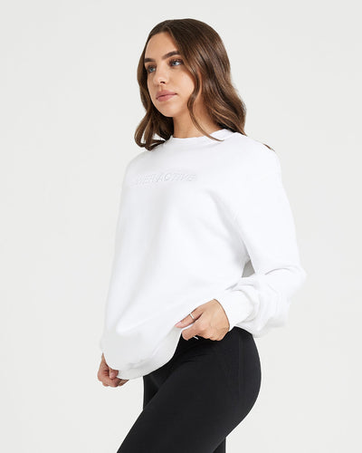Classic Lounge Oversized Crew Neck | White