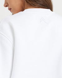 Classic Lounge Oversized Crew Neck | White