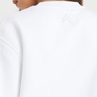 Classic Lounge Oversized Crew Neck | White