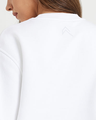 Classic Lounge Oversized Crew Neck | White