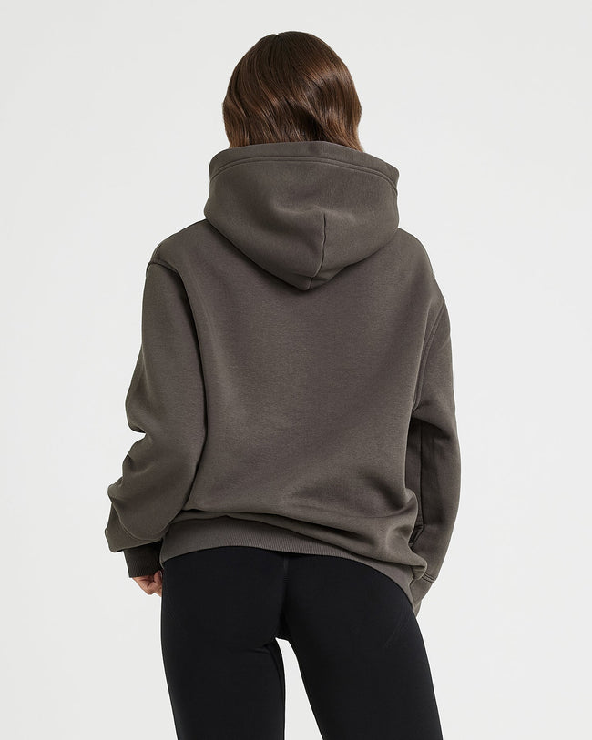 Classic Lounge Oversized Hoodie | Deep Taupe