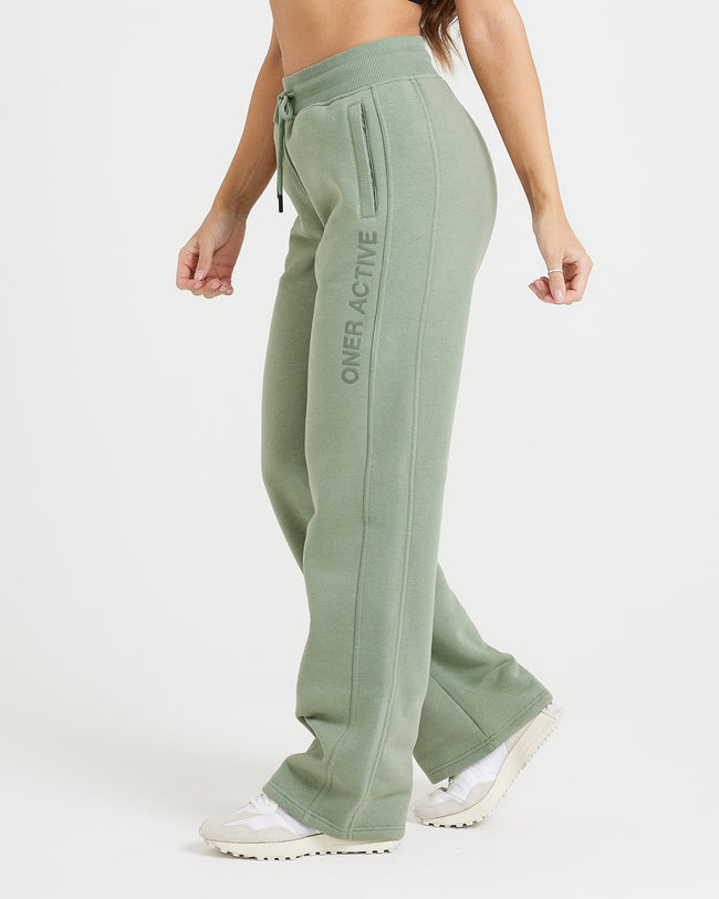 Classic Lounge Straight Leg Joggers | Sage