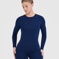 Mellow Soft Long Sleeve Top | Midnight