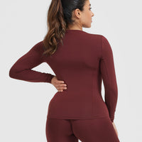 Mellow™ Soft Long Sleeve Top | Mulled Wine