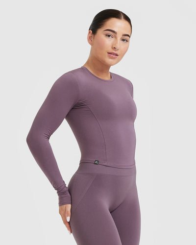 Mellow™ Soft Mid Long Sleeve Top | Vintage Purple