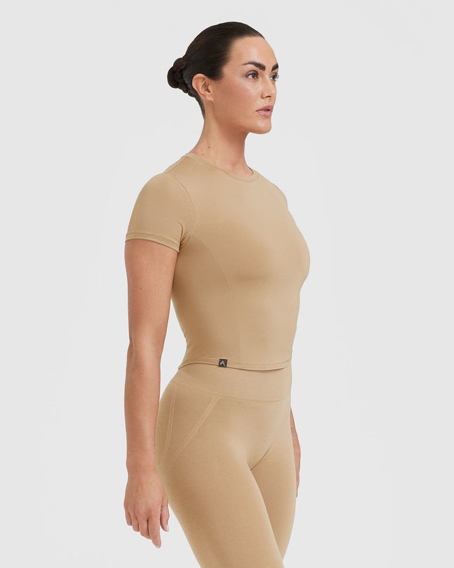 Mellow™ Soft Mid Short Sleeve T-Shirt | Dune Brown