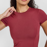 Mellow™ Soft Mid Short Sleeve T-Shirt | Burnt Cherry