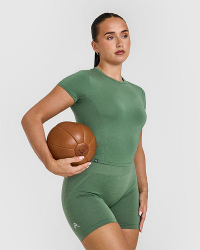 Mellow™ Soft Mid Short Sleeve T-Shirt | Forest Green