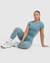 Mellow™ Soft Mid Short Sleeve T-Shirt | Steel Blue