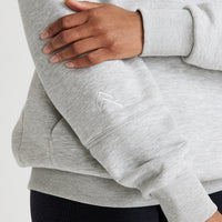 Classic Lounge Oversized Hoodie | Silver Marl
