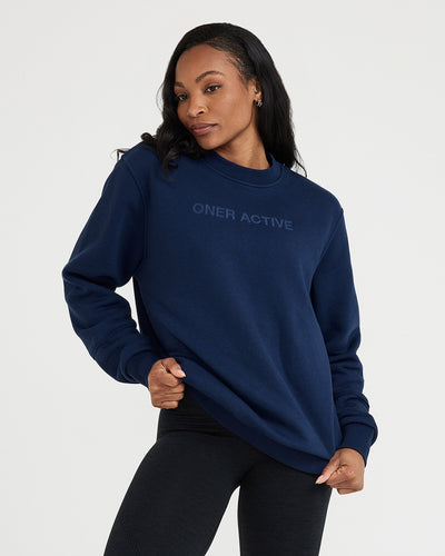 Classic Lounge Oversized Crew Neck | Midnight