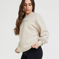Classic Lounge Oversized Crew Neck | Sand