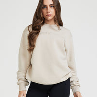 Classic Lounge Oversized Crew Neck | Sand