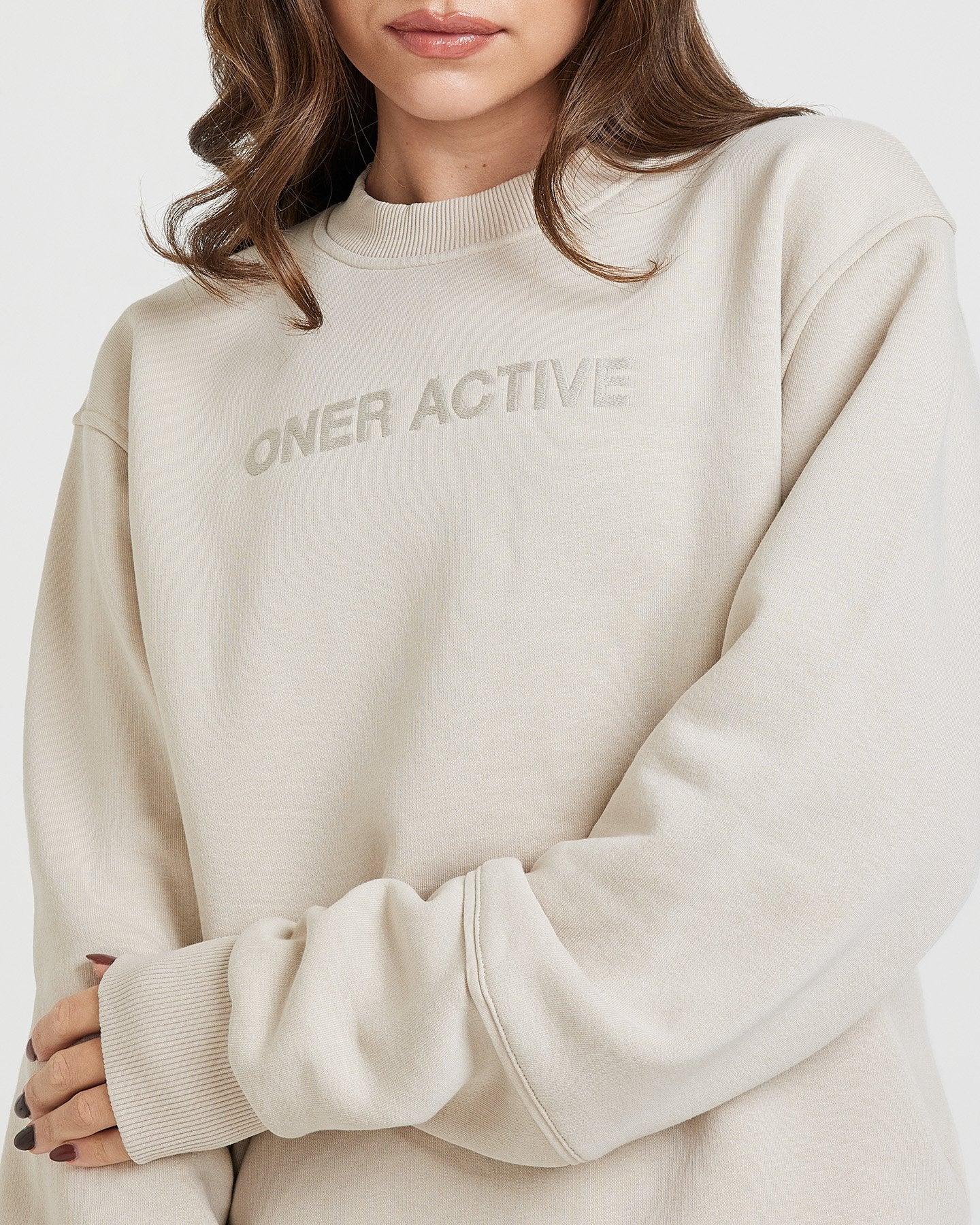 Classic Lounge Oversized Crew Neck | Sand