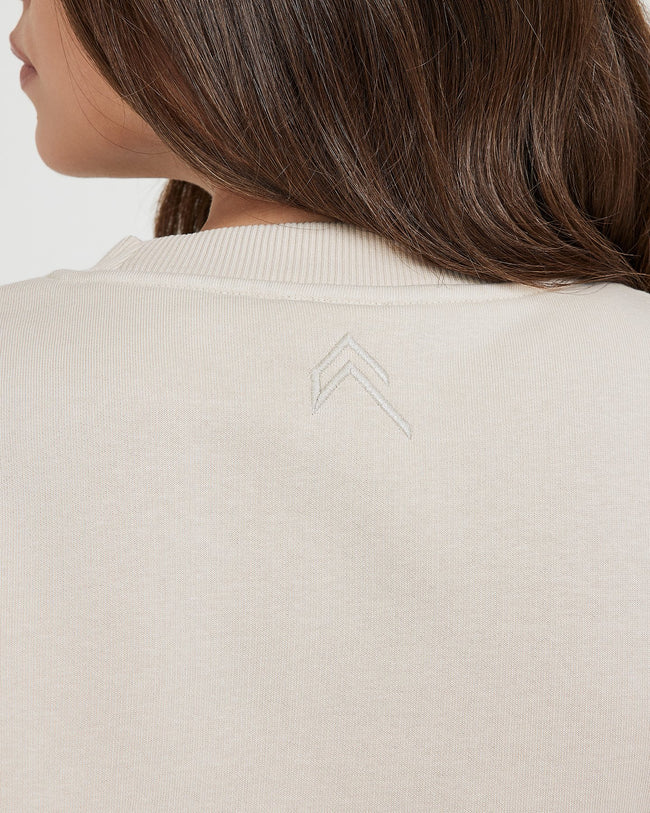 Classic Lounge Oversized Crew Neck | Sand