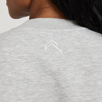 Classic Lounge Oversized Crew Neck | Silver Marl