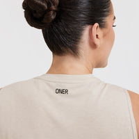 Raising The Bar Graphic Muscle Crop Vest | Sand