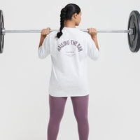 Raising The Bar Graphic Unisex T-Shirt | Light Grey Marl