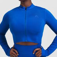 Timeless Crop Jacket | Cobalt