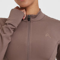 Timeless Crop Jacket | Cool Brown