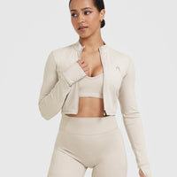 Timeless Crop Jacket | Sand