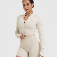 Timeless Crop Jacket | Sand