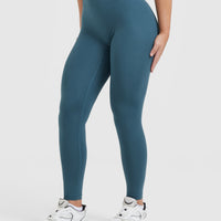 Timeless High Waisted Leggings | Lake Blue