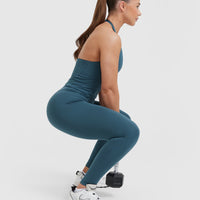 Timeless High Waisted Leggings | Lake Blue