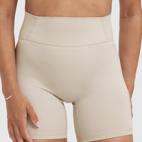 Timeless High Waisted Shorts 6" | Sand