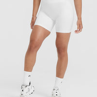 Timeless High Waisted Shorts | White