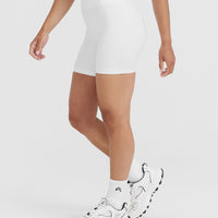 Timeless High Waisted Shorts | White