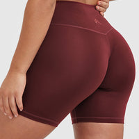 Timeless High Waisted Shorts 6" | Mulled Wine