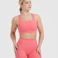 Timeless Wide Strap Sports Bra | Amplify Pink
