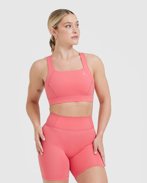 Oner Modal Timeless Wide Strap Sports Bra | Amplify Pink