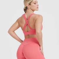 Timeless Wide Strap Sports Bra | Amplify Pink
