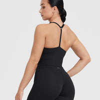 Timeless Square Neck Mid Vest | Black