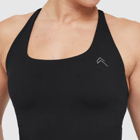 Timeless Square Neck Mid Vest | Black