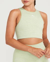 Classic Seamless Crop Top | Pistacchio Marl