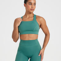 Timeless Square Neck Bralette | Mineral Green