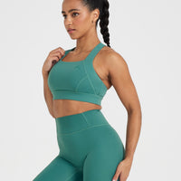 Timeless Square Neck Bralette | Mineral Green