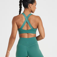 Timeless Square Neck Bralette | Mineral Green