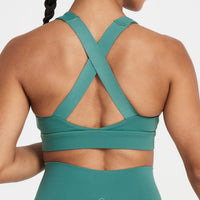 Timeless Square Neck Bralette | Mineral Green