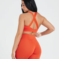 Timeless Wide Strap Sports Bra | Spice