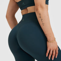 Unified High Waisted Leggings | Oil Blue