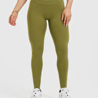 Unified High Waisted Leggings | Olive Green