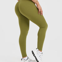 Unified High Waisted Leggings | Olive Green