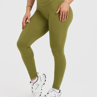 Unified High Waisted Leggings | Olive Green