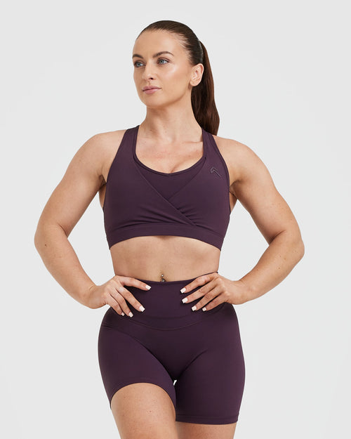 Oner Modal Unified Layered Sports Bra | Blackberry Purple
