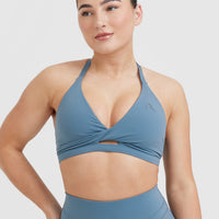 Unified Twist Sports Bra | Moonstone Blue