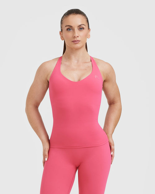 Oner Modal Unified V-Neck Cross Back Vest | Velvet Pink